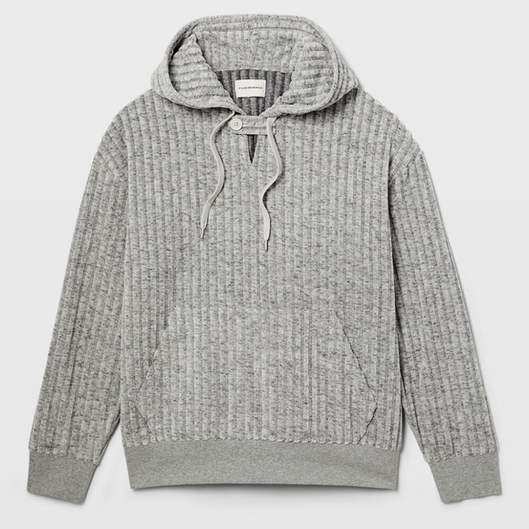Texture Terry Hoodie - Brand New - NEVER WORN - Grey Melange - Picture 5 of 7